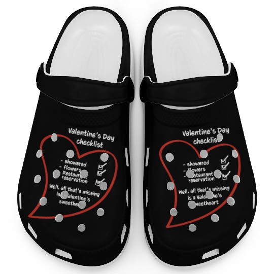 Romantic Love Heart Valentine's Day Couples Clogs