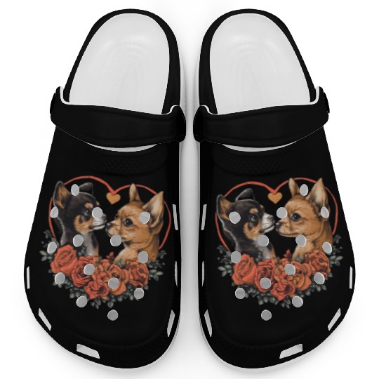 Valentine's Day, Chihuahua Dog Lovers Clogs