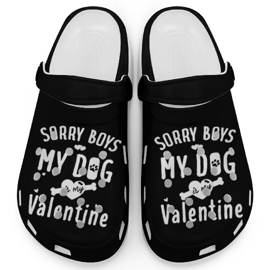 Cute Valentine Day My Dog Is My Valentine Love day Clogs