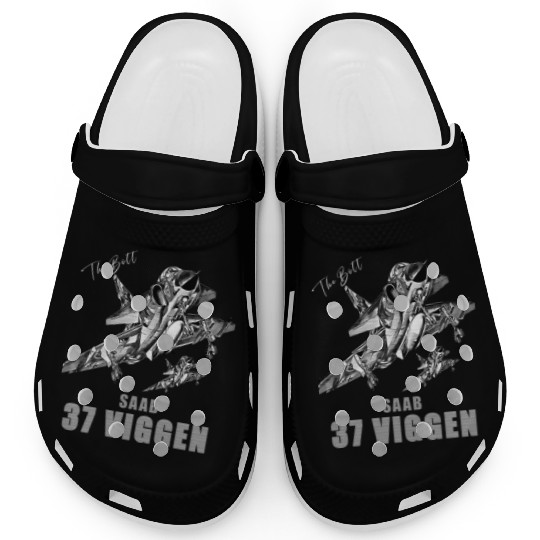 Saab 37 Viggen Swedish Multi Combat Aircraft Clogs