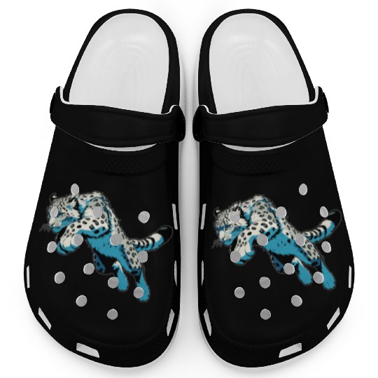 Snow Leopard Leopard White Leopard Clogs