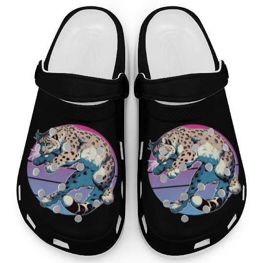 Snow Leopard Leopard White Leopard Clogs