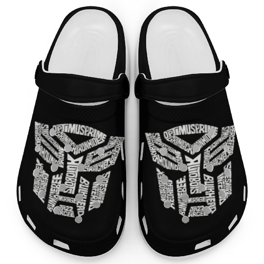 Trans formers Autobots Comics Typography Clogs