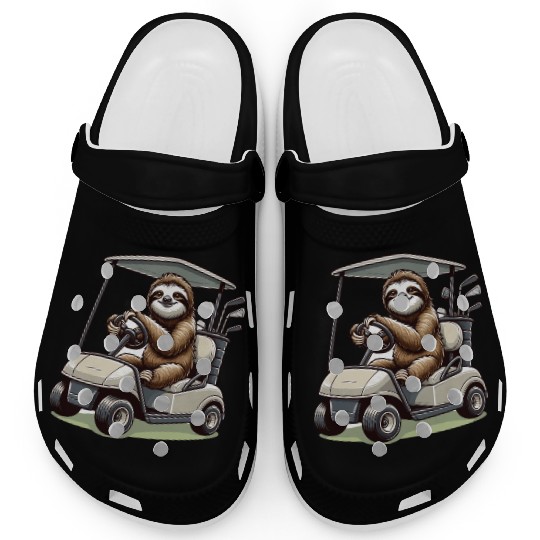 Funny Sloth Golfing Clogs