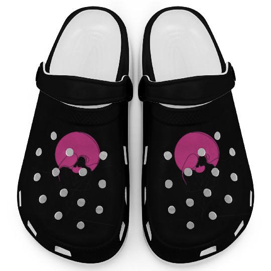 Lesbian Couple Elegant LGBT Line Art Clogs