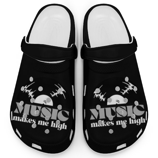 Music makes me high Vinyl Clogs