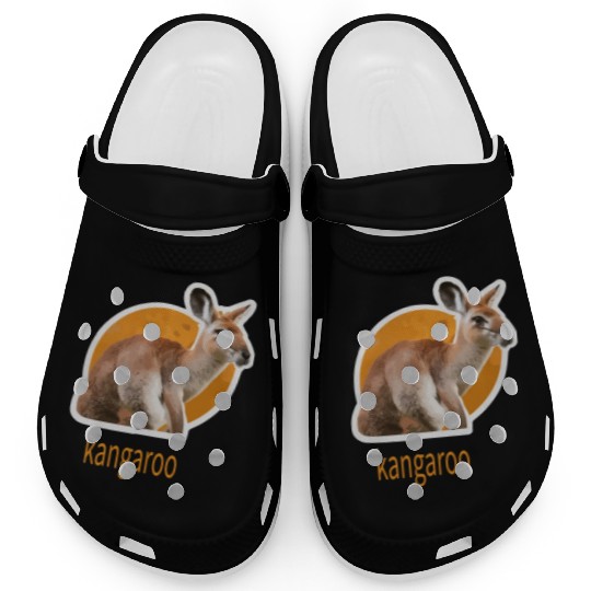 kangaroo animal design Clogs