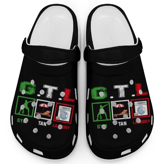 Gym Tan Laundry GTL New Italian Flag apparel Clogs