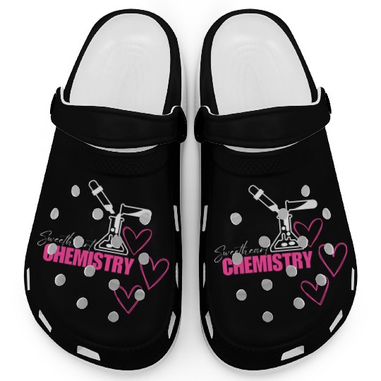 Sweetheart Chemistry Illustration Clogs