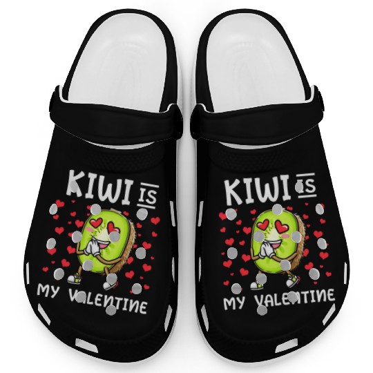 Kiwi Is My Valentine Fruit Valentines Day Clogs