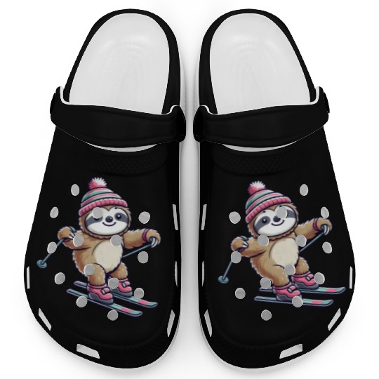 Sloth Ski Winter Vacation Skier Clogs