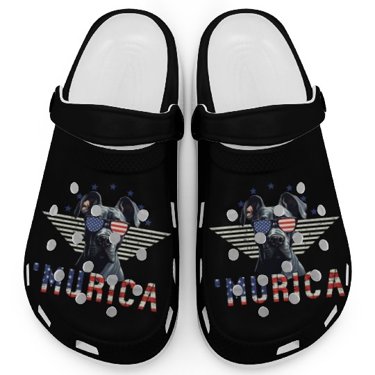 Great Dane Sunglasses Murica Flag Gift Clogs