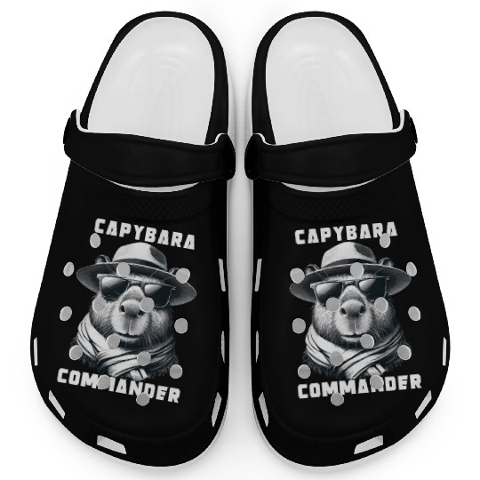 Capybara With Sunglasses Capy Commander Clogs