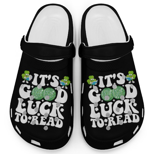 It's Good Luck To Read St Patricks Day Disco Ball Clogs