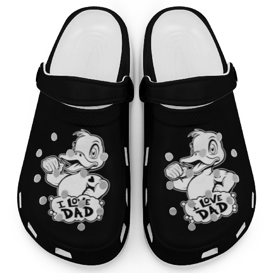 Duck Goose Geese I Love Dad Clogs