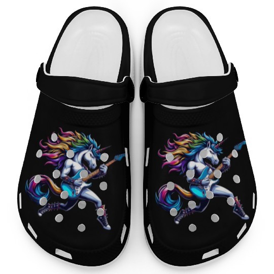 Unicorn Rock and Roll Bass & Guitar Clogs