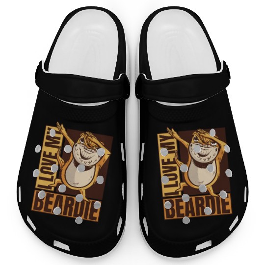 I Love My Beardie Pogona Lizard Pet Owner Bearded Clogs