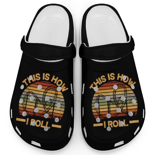 Retro Funny Roller Coaster Lover Roller Coaster Clogs