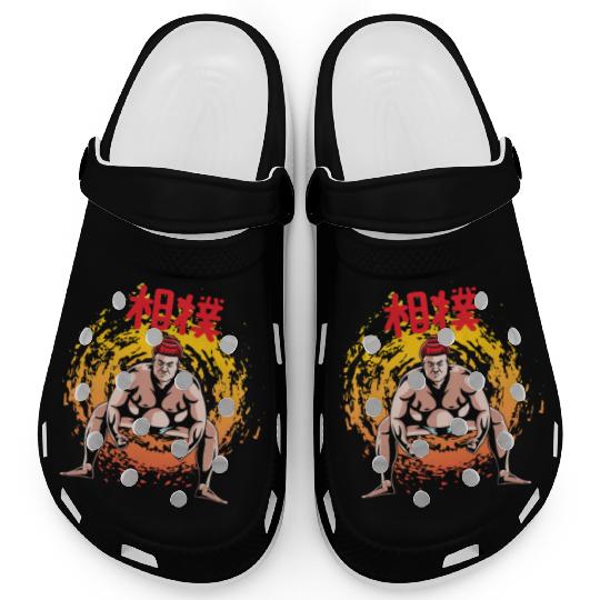 Sumo Wrestler Japanese Wrestling Fan Gift Clogs