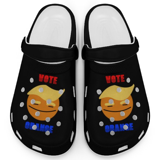 Support Donald J. Trump. Vote Orange Trump Smile Clogs