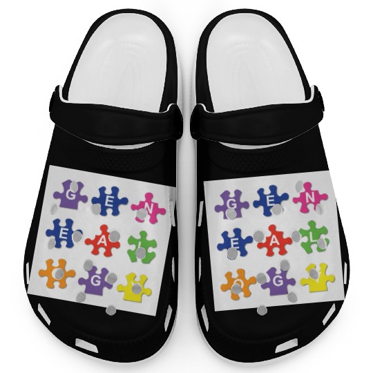 Genealogy Jigsaw Puzzle Pieces Clogs