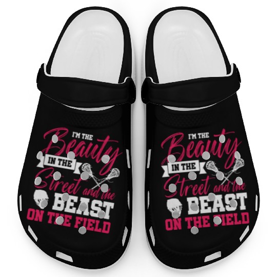 Funny lacrosse girl lax mom Clogs