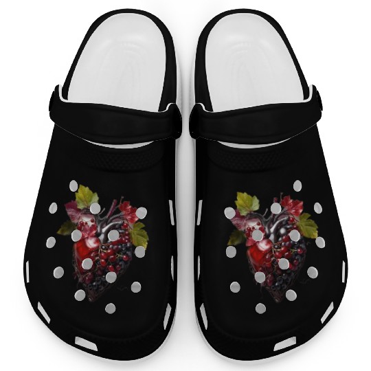 Default Human heart made with wine and red grape Clogs