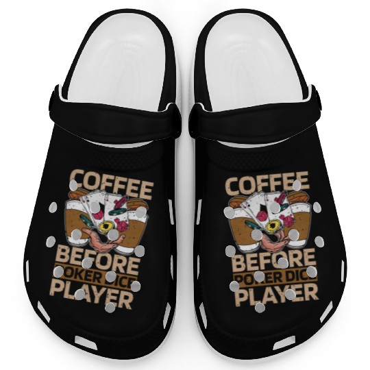 Poker Dice Player Coffee Card Game Coffee Lover Clogs