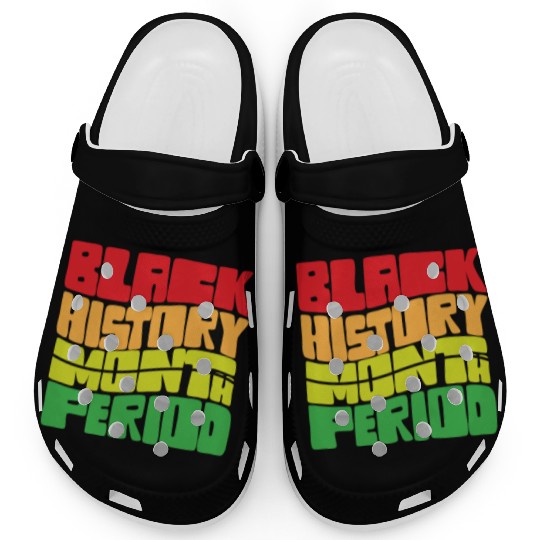 Black History Month Period African American Pride Clogs