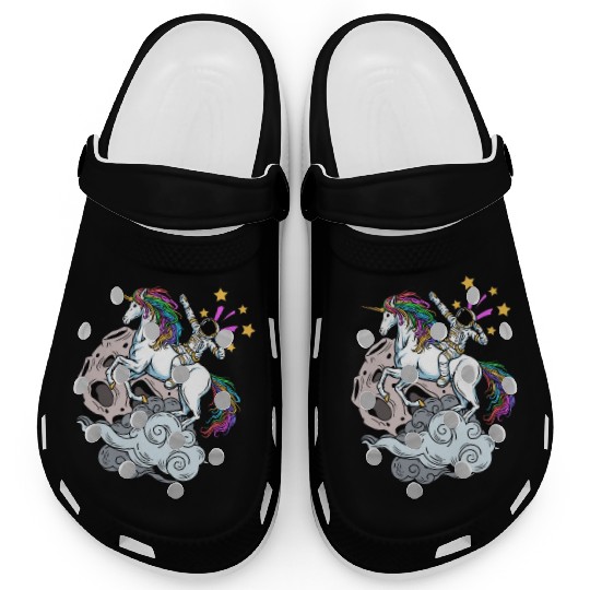 Unicorn Astronaut – Fantastic Rainbow Design Clogs