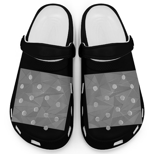 Grey silver low poly abstract background Clogs