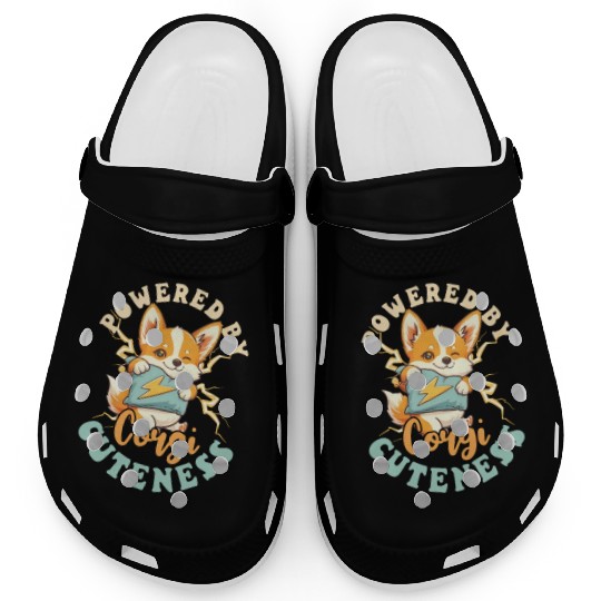 Corgi Mom Dad Powered Corgi Cuteness Clogs