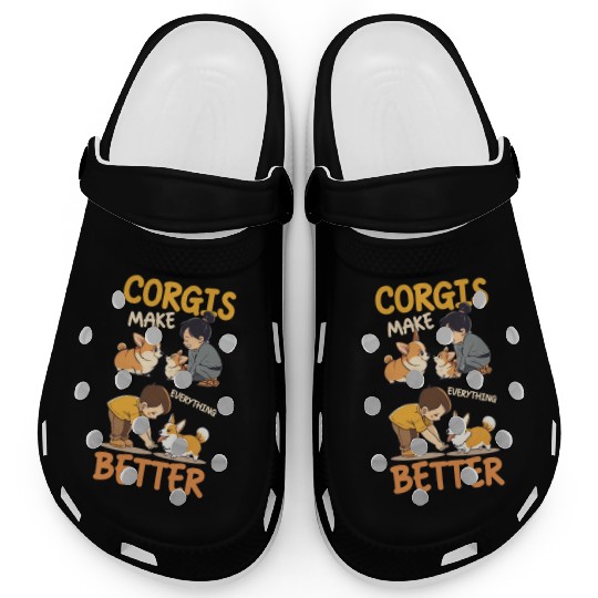 Corgi Mom Dad Corgis Make Everything Better Clogs