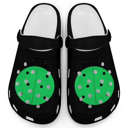 green ladybug Clogs