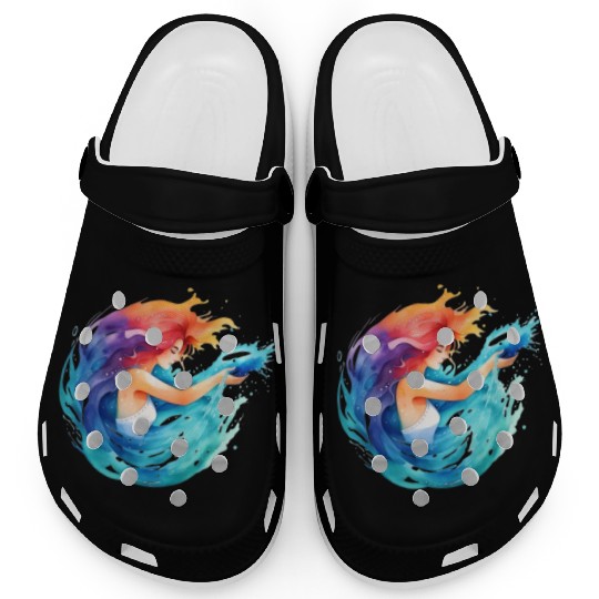 Color splash zodiac: Aquarius Clogs