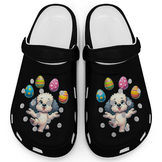 Easter Egg Easter Dog Poodle Juggling Juggler Clogs