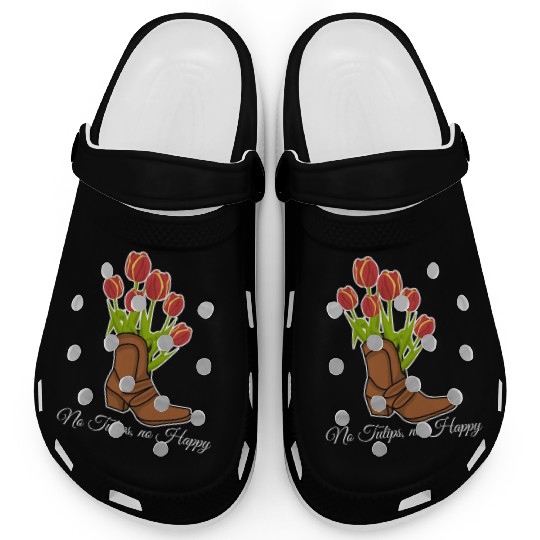 Tulips Flowers Boot Garden Tulip Clogs