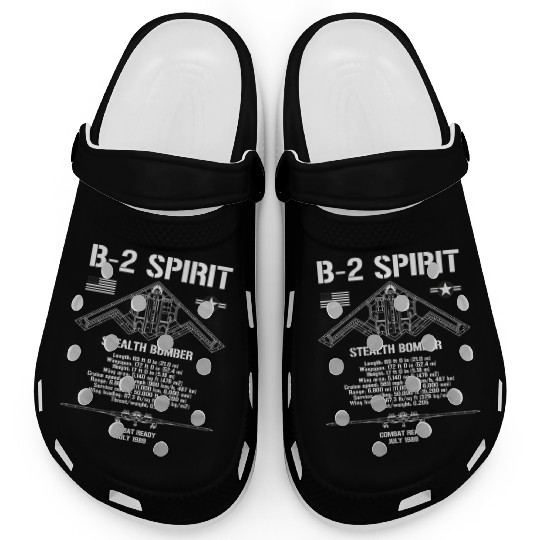 B-2 Spirit Stealth Bomber Specs Military Aircraft Clogs