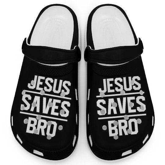 Savior's Embrace: Jesus Saves Bro Design Clogs