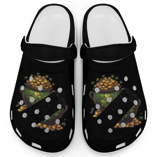 Golden coins, st patricks day Clogs