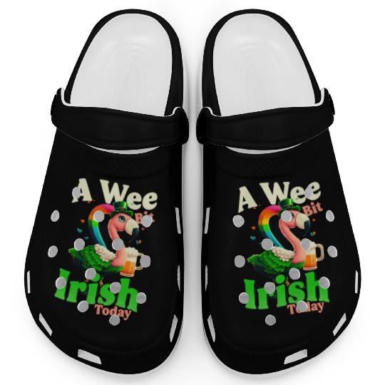 Irish Flamingo St Patricks A Wee Bit Irish Clogs
