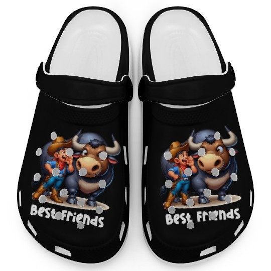Rodeo Bull Riding Livestock Show Farmer Cattle Clogs