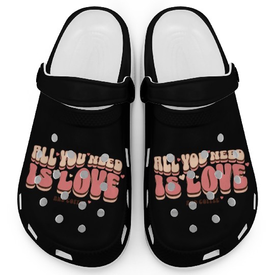[AMY store] - Love and Coffee Cute Typography Clogs