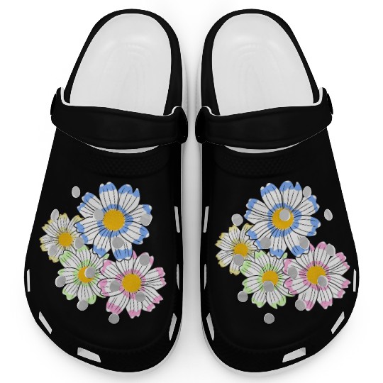 cosmosflower blossom flowerpattern floral flower Clogs