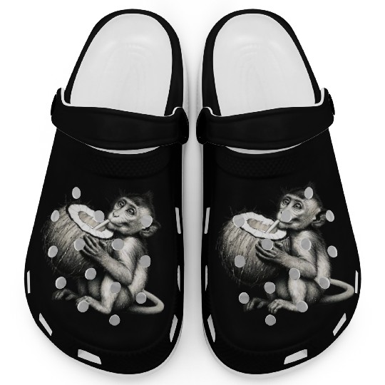 Coconut Milk-Sipping Monkey Clogs