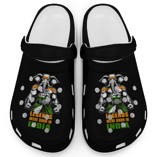 India elephant legends design Clogs