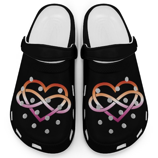 Polyamory Infinity Heart - Lesbian Clogs
