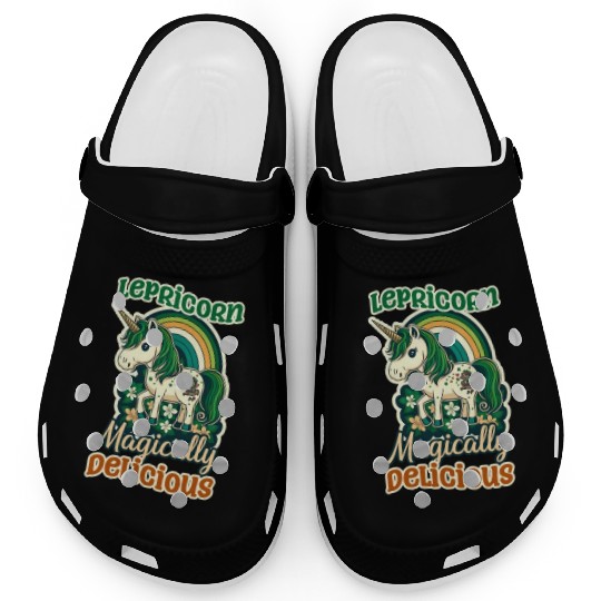 Irish Unicorn St Patricks Lepricorn Delicious Clogs