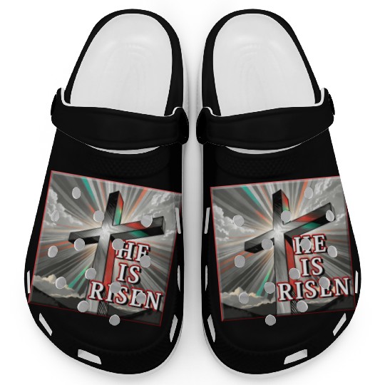 Cross, He is Risen - 2 Clogs