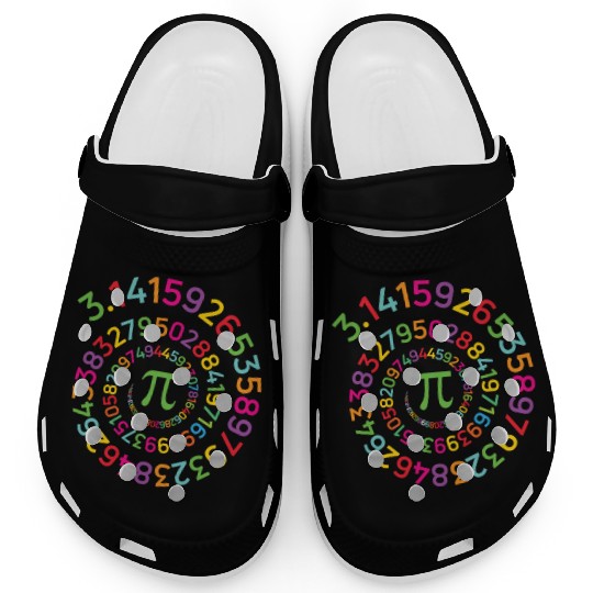 Funny Pi Day Clogs Spiral Pi Math Clogs for Pi Day